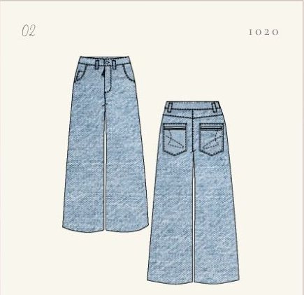 Ultra wide leg jean — front & back