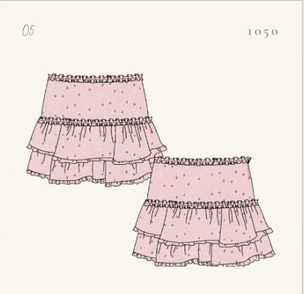 Two tier ruffle skirt — front & back